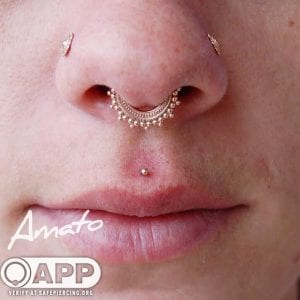 Medusa piercing hot sale with septum